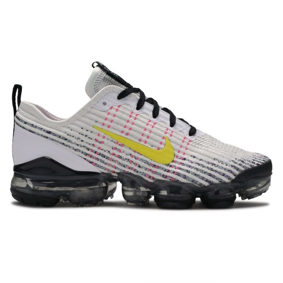 Nike AIR VAPORMAX FLYKNIT 3 GS 'WHITE DYNAMIC YELLOW' 7Y / women’s 8.5 shoes - Picture 1 of 9